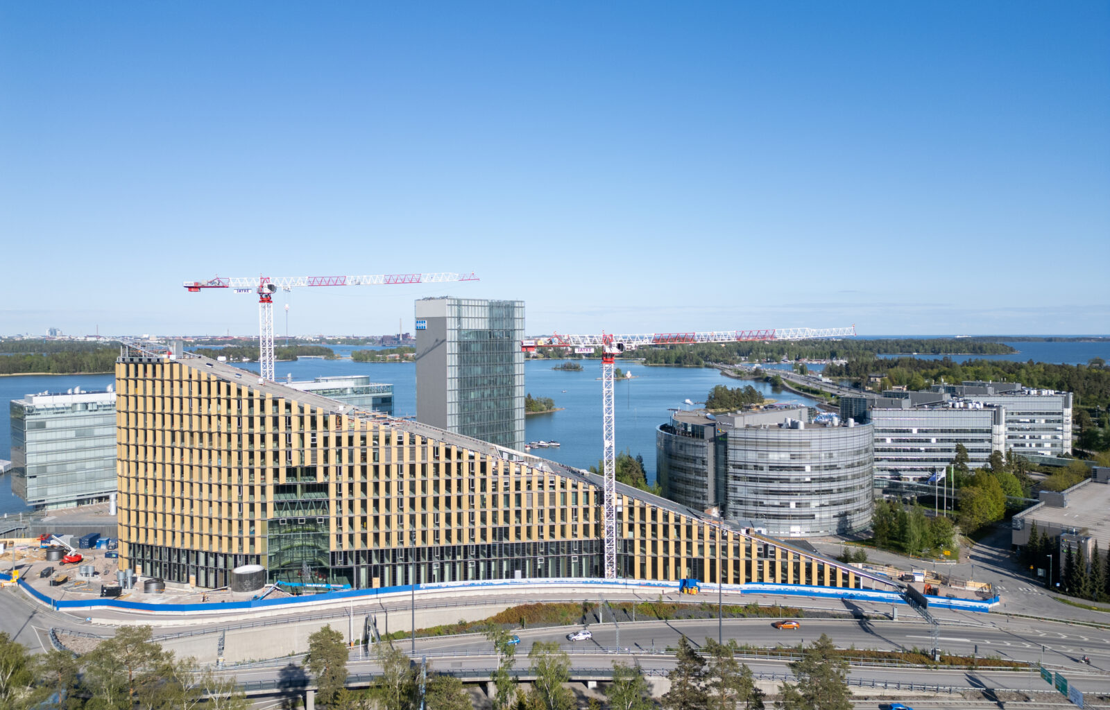 Keilaniemen portin työmaa toukokuussa 2025