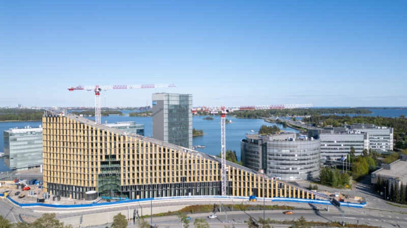 Keilaniemen portin työmaa toukokuussa 2025