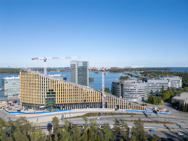 Keilaniemen portin työmaa toukokuussa 2025